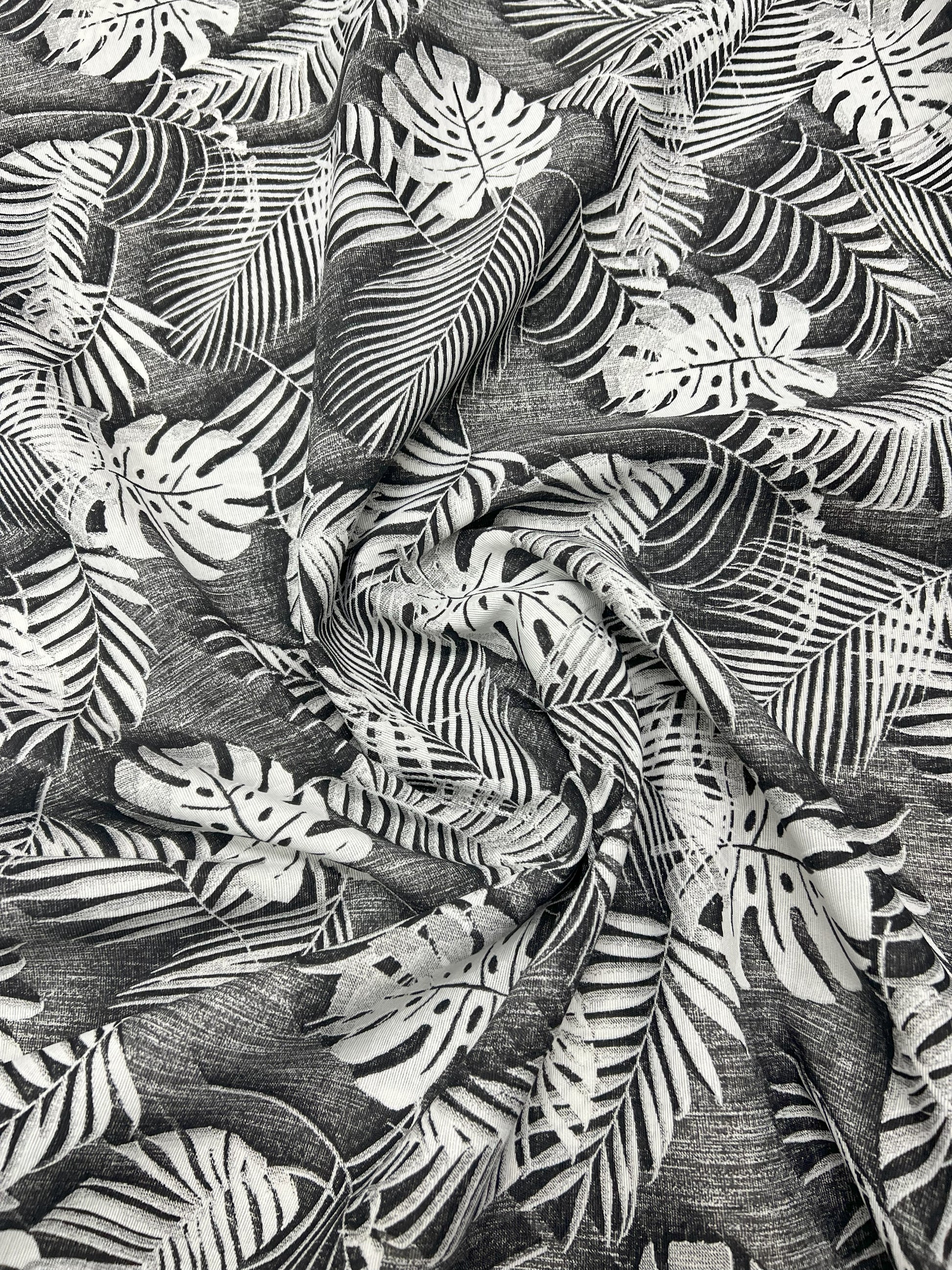 Scampolo Cotone Arredo Foglia Esotica