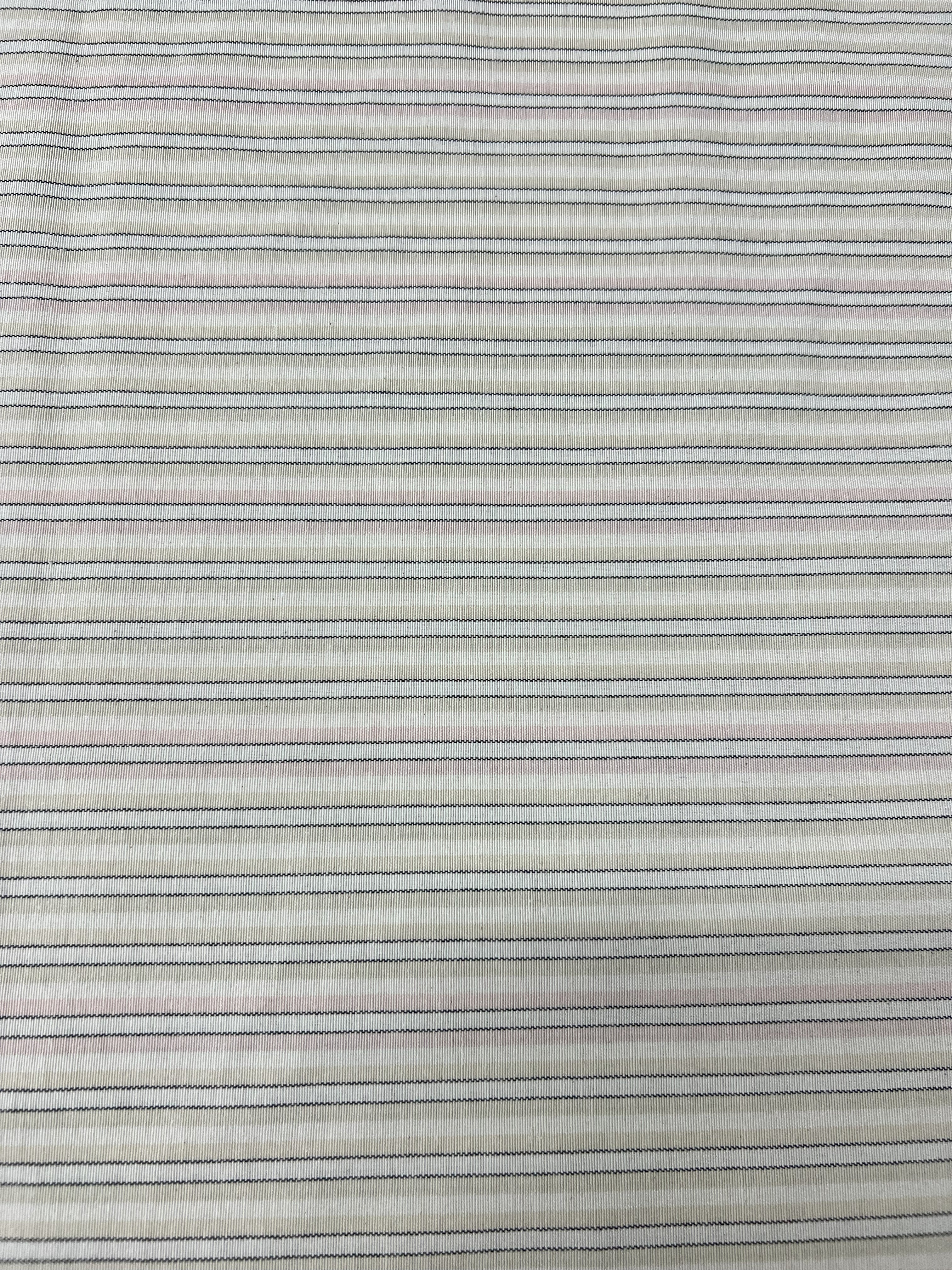 Scampolo Panama Cotone Rigato Bicolore