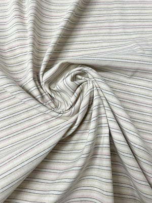 Scampolo Panama Cotone Rigato Bicolore
