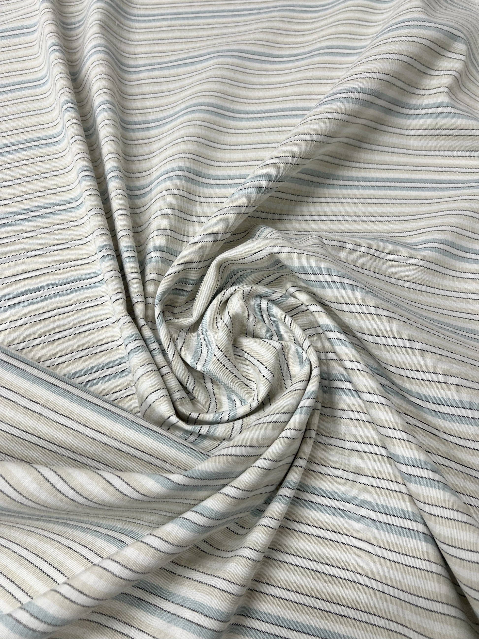 Scampolo Panama Cotone Rigato Bicolore