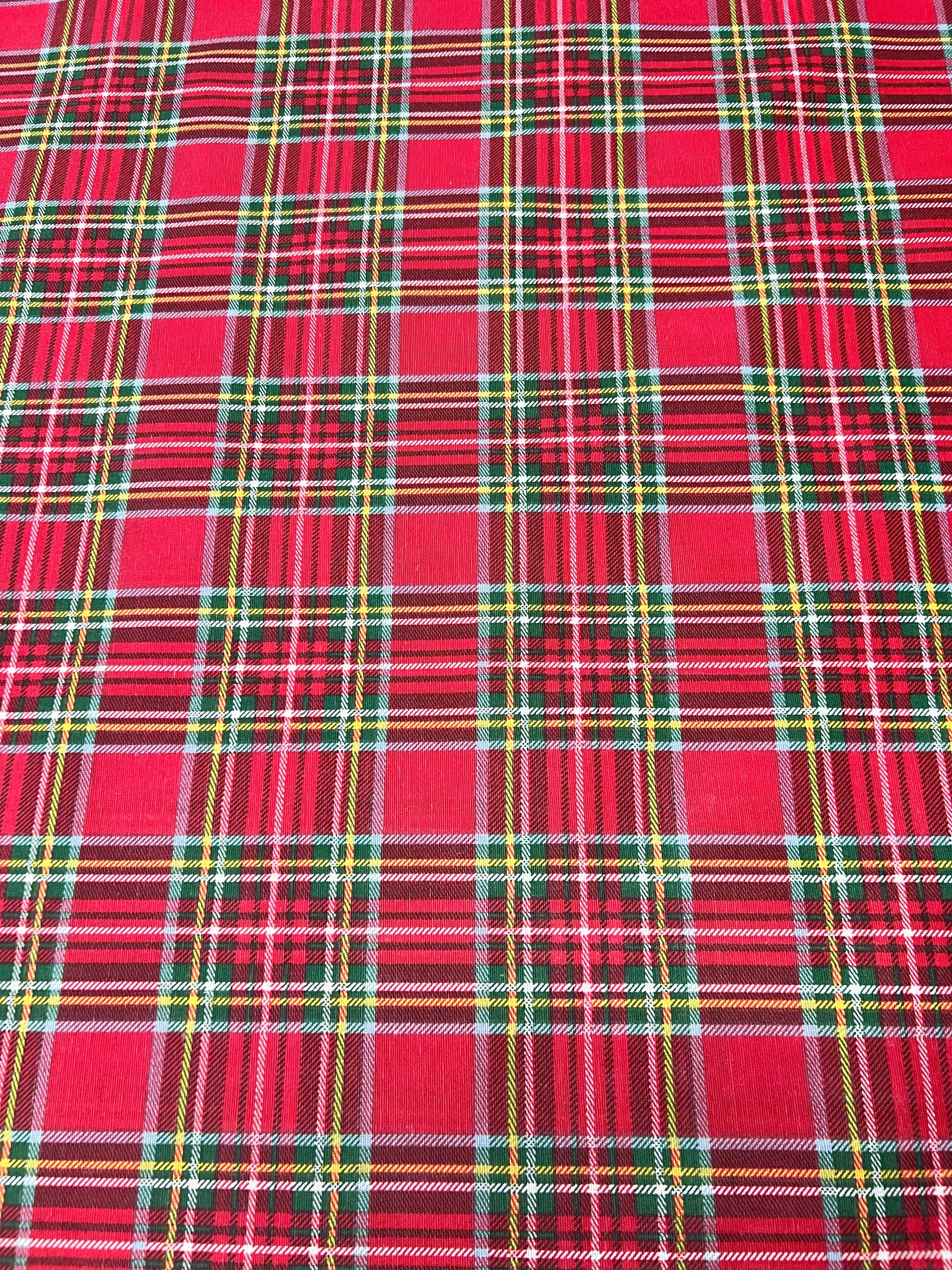 Scampolo Cotone Arredo Natalizio Tartan Grande