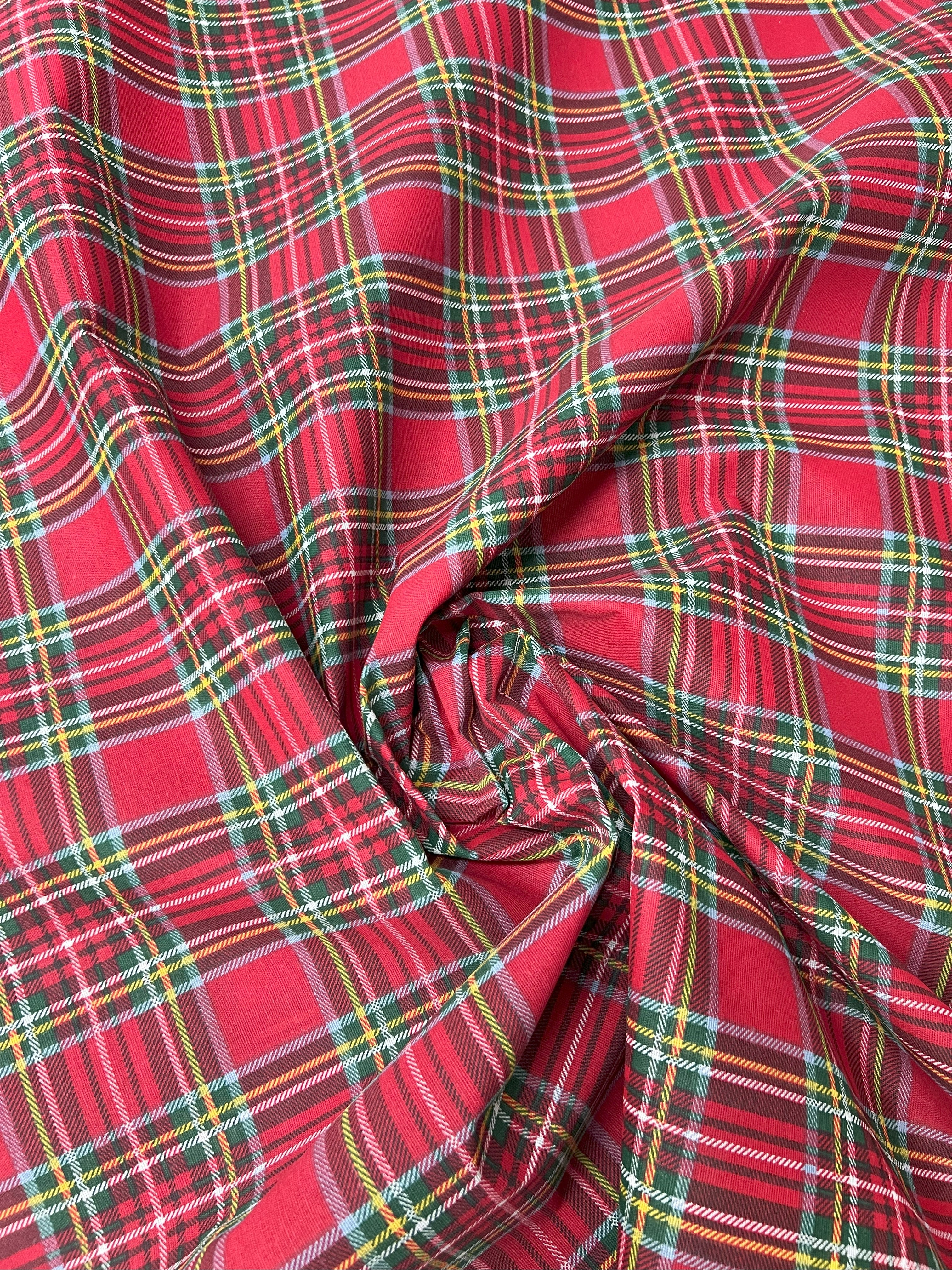 Scampolo Cotone Arredo Natalizio Tartan Grande
