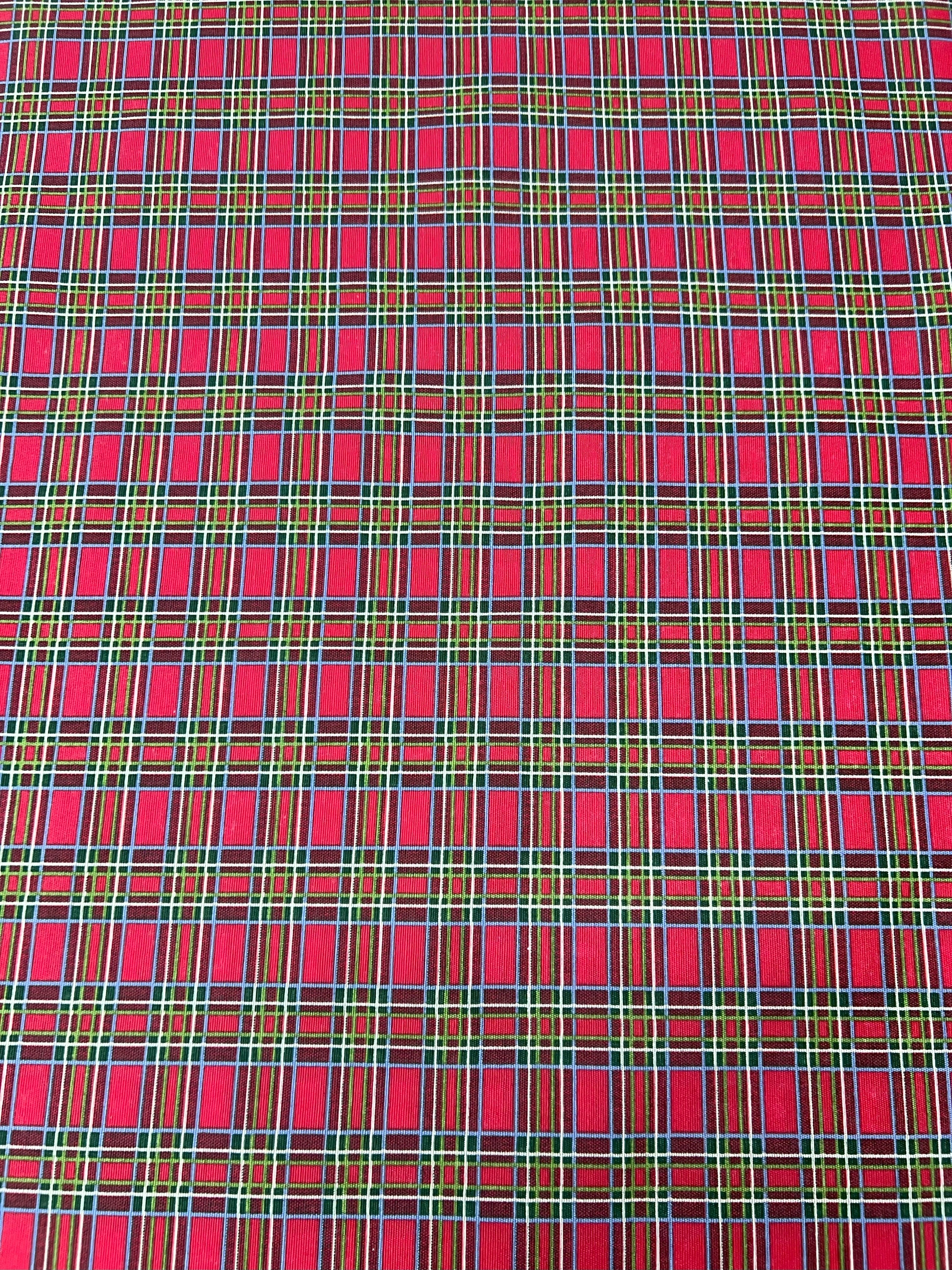 Scampolo Cotone Arredo Natalizio Tartan Piccolo