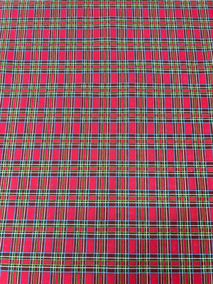 Scampolo Cotone Arredo Natalizio Tartan Piccolo
