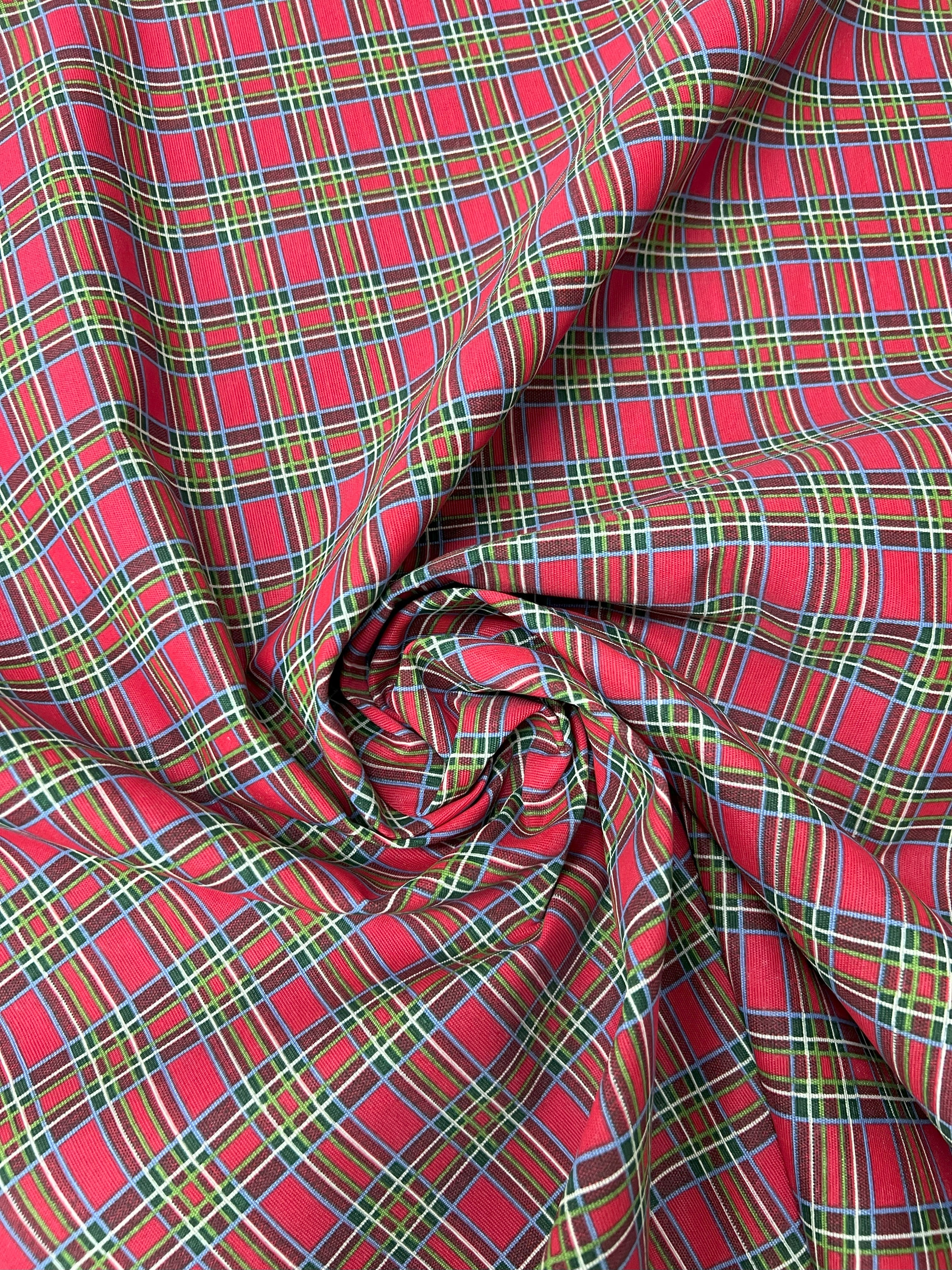 Scampolo Cotone Arredo Natalizio Tartan Piccolo