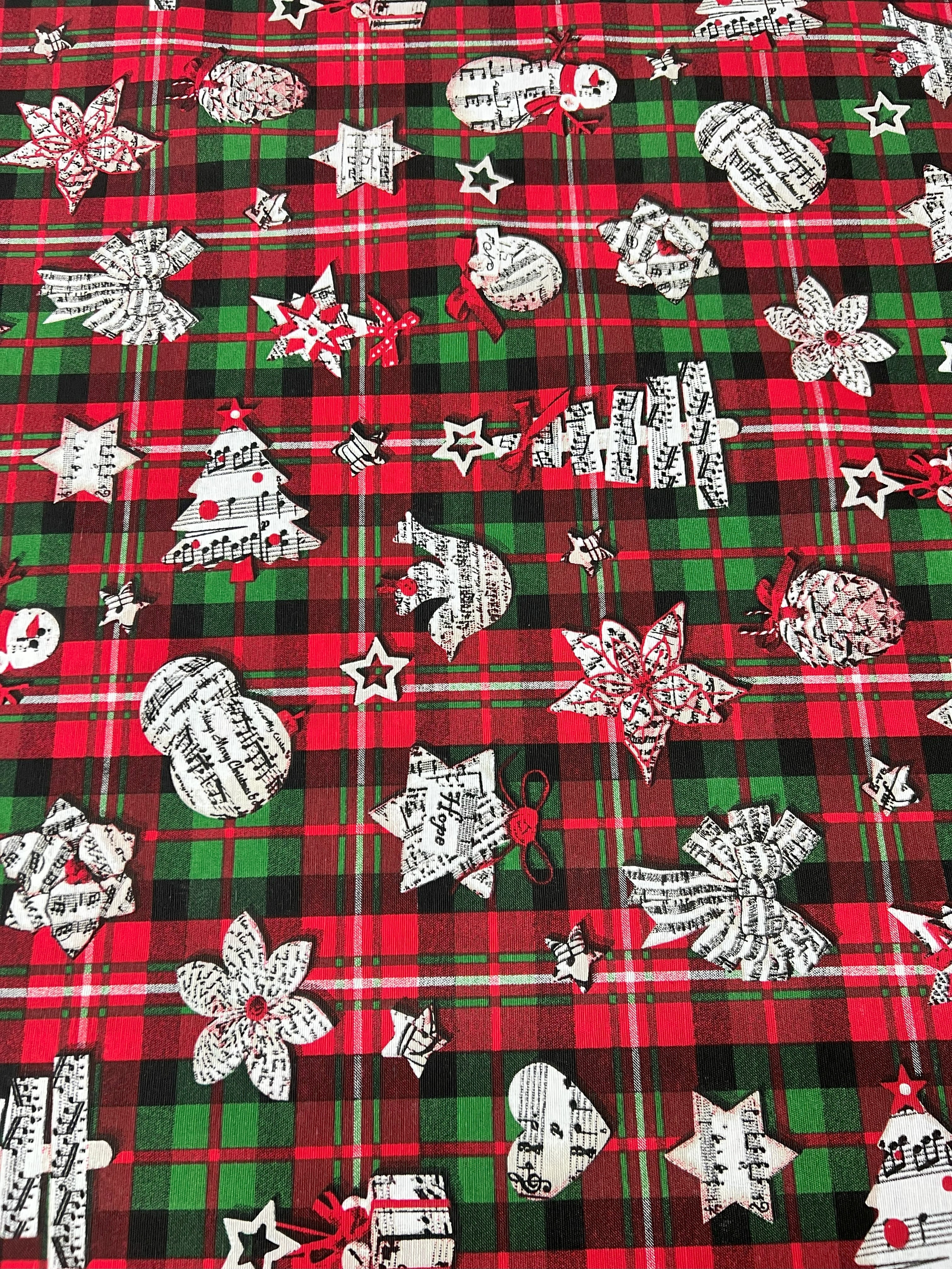 Scampolo Cotone Arredo Natalizio Fantasia Tartan