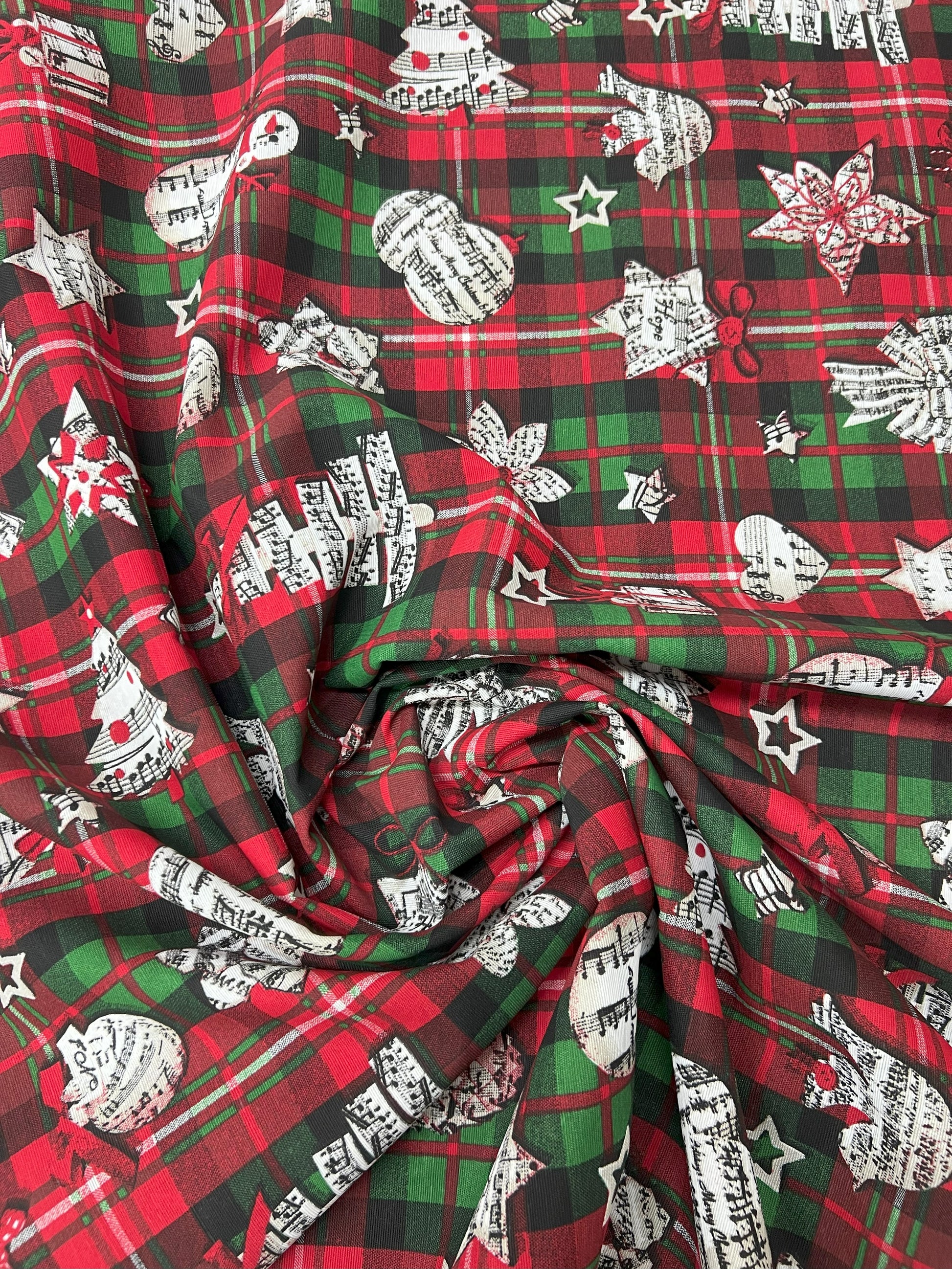 Scampolo Cotone Arredo Natalizio Fantasia Tartan