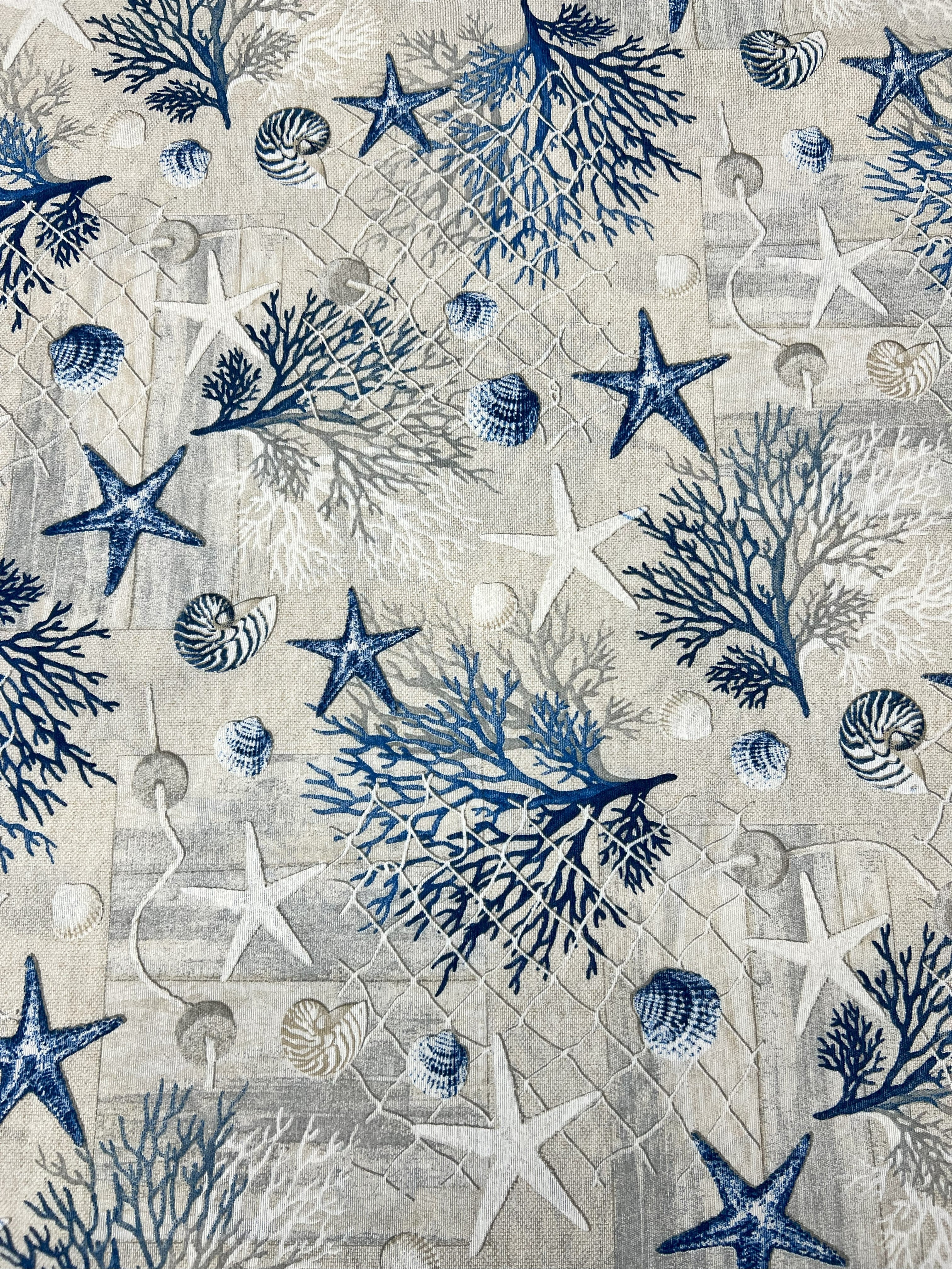 Scampolo Cotone Arredo Coralli e Stelle