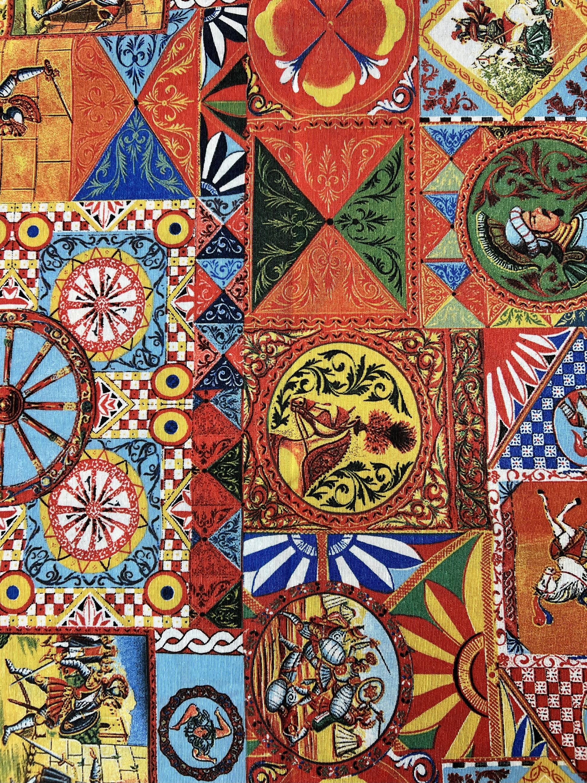 Scampolo Cotone Arredo - Stampa Mediterranea Barocca