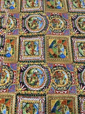 Scampolo Cotone Arredo - Maiolica Siciliana Classica