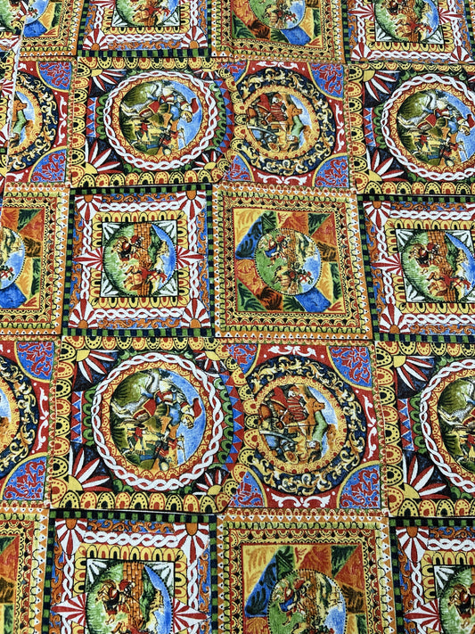 Scampolo Cotone Arredo - Maiolica Siciliana Classica