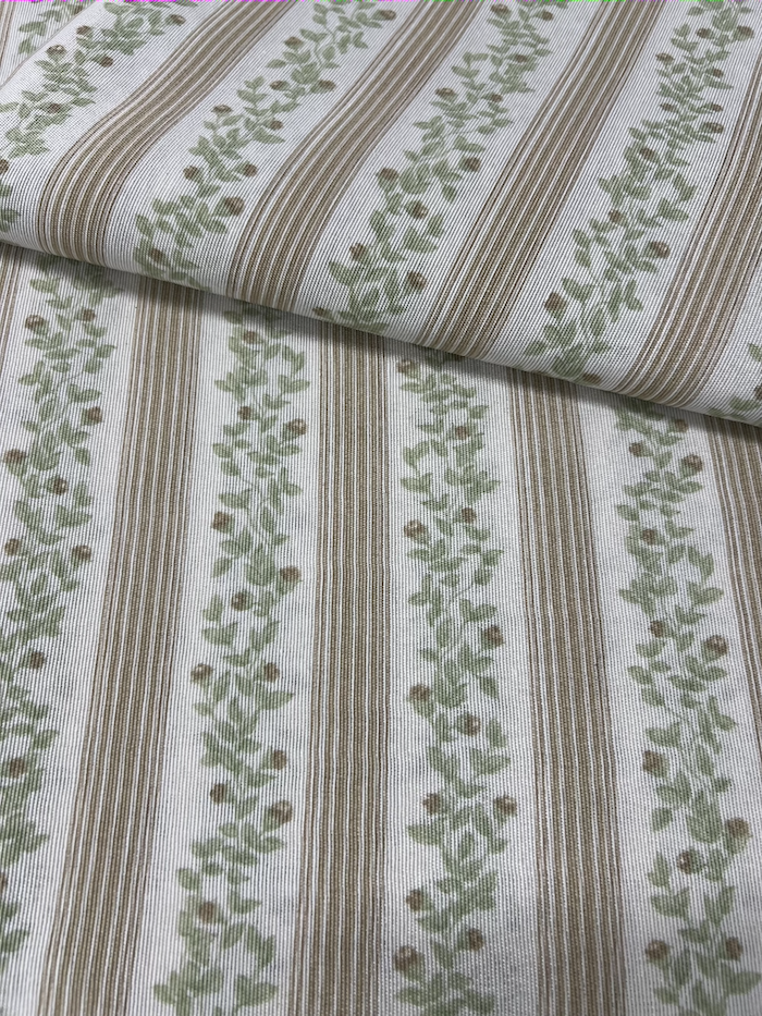 Scampolo cotone arredo Fogliolina provenzale