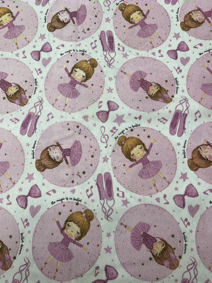 Scampolo cotone arredo Baby Ballerina