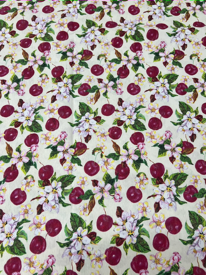 Scampolo cotone arredo Ciliegia