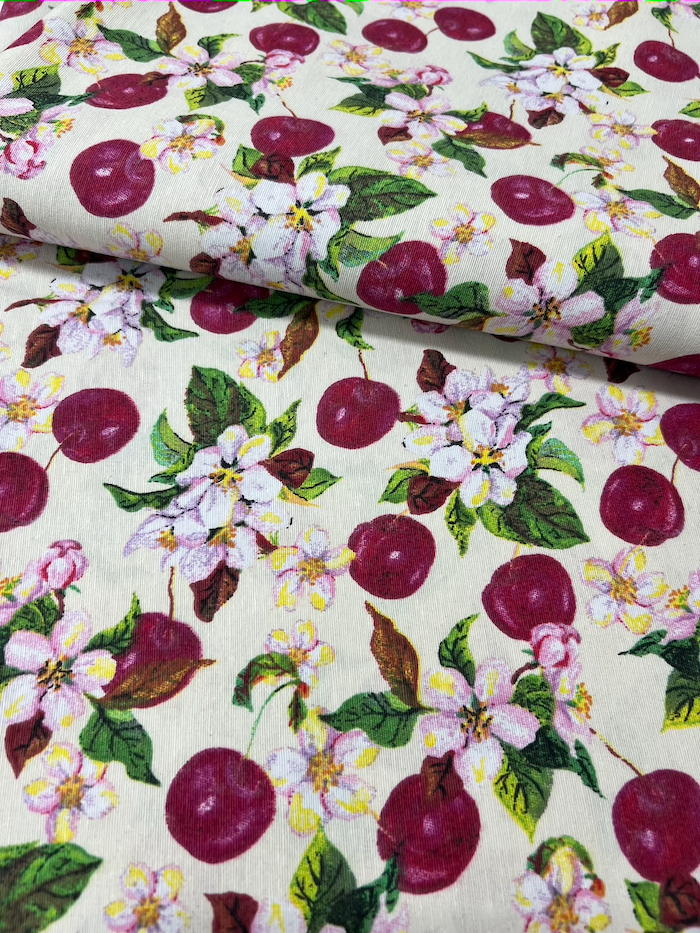 Scampolo cotone arredo Ciliegia