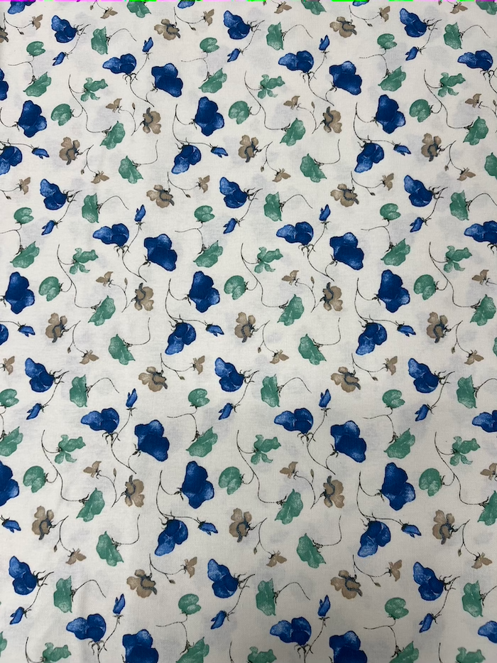 Scampolo cotone panama Floreale