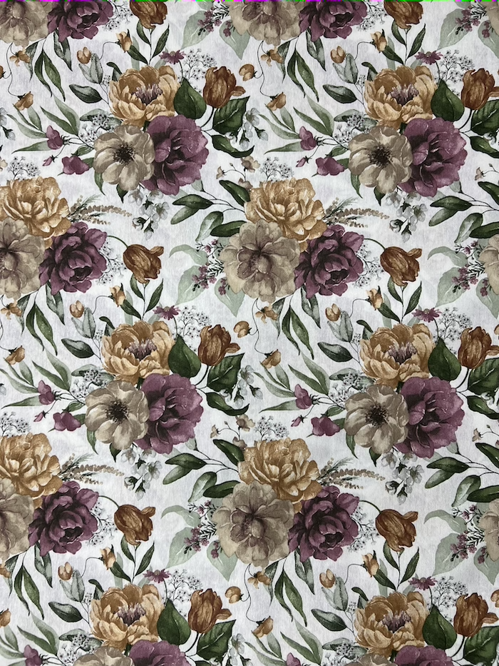 Scampolo cotone panama Armonia Floreale