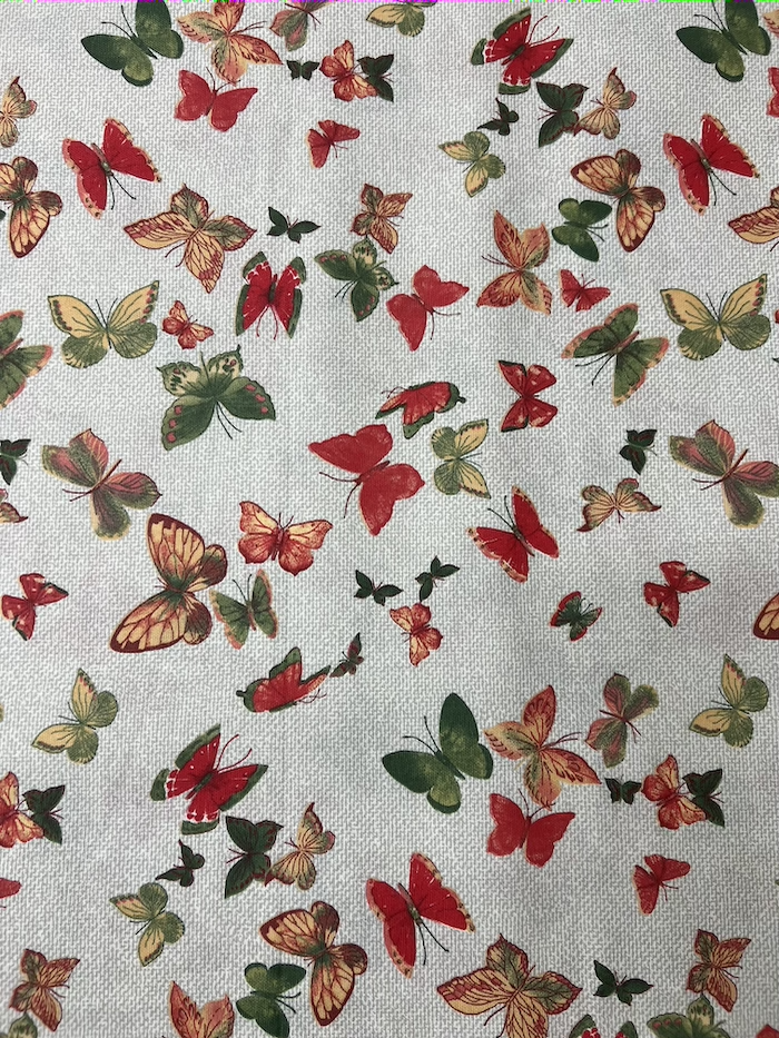 Scampolo cotone panama Farfalla