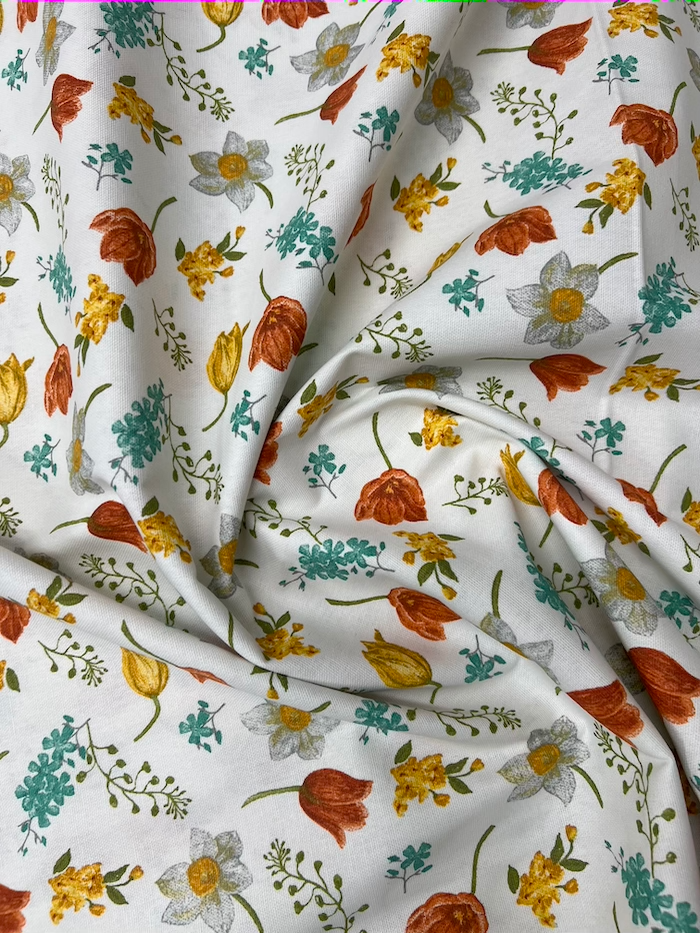 Scampolo cotone panama Tulipano