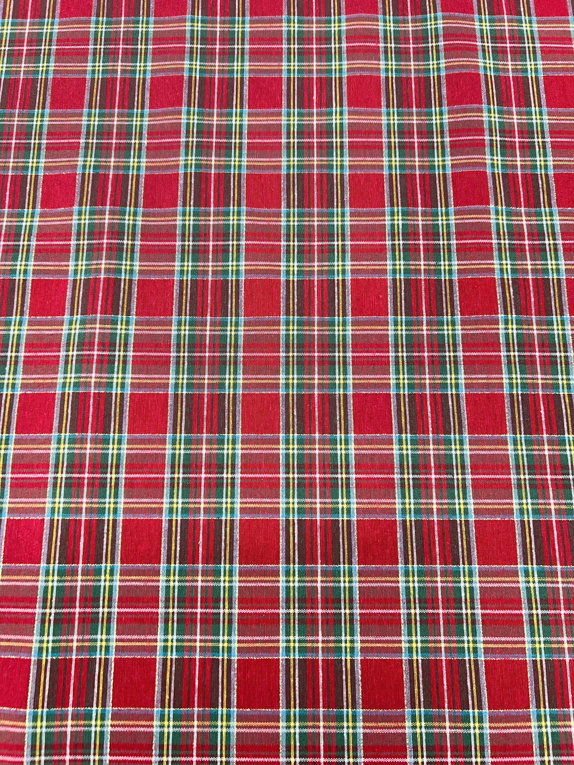 Tessuto Cotone Tartan Medio Tinto in Filo