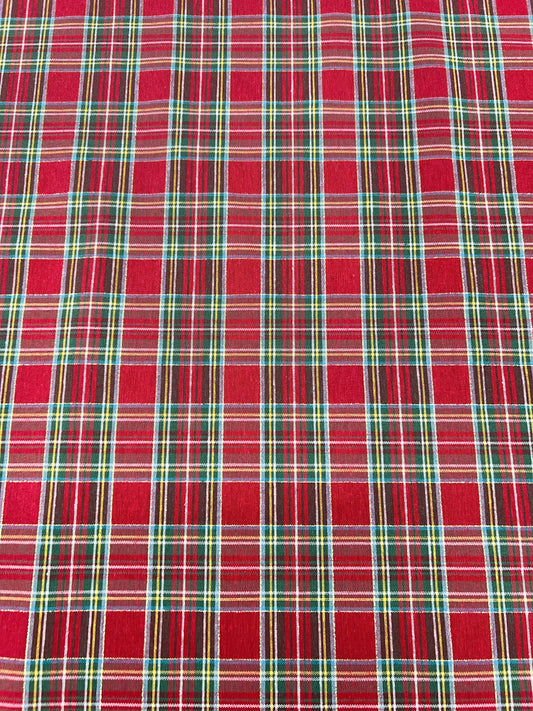 Tessuto Cotone Tartan Medio Tinto in Filo
