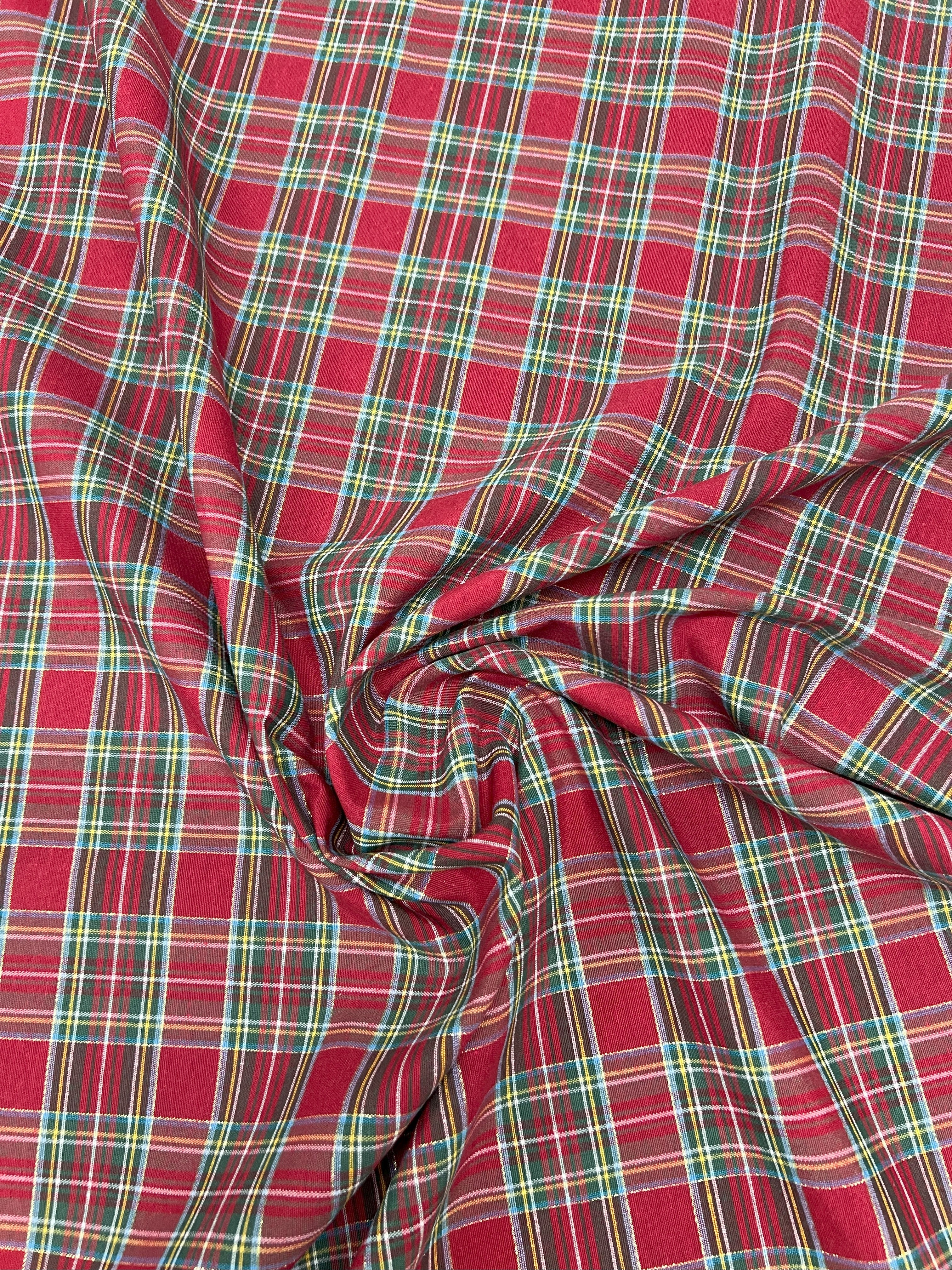 Tessuto Cotone Tartan Medio Tinto in Filo