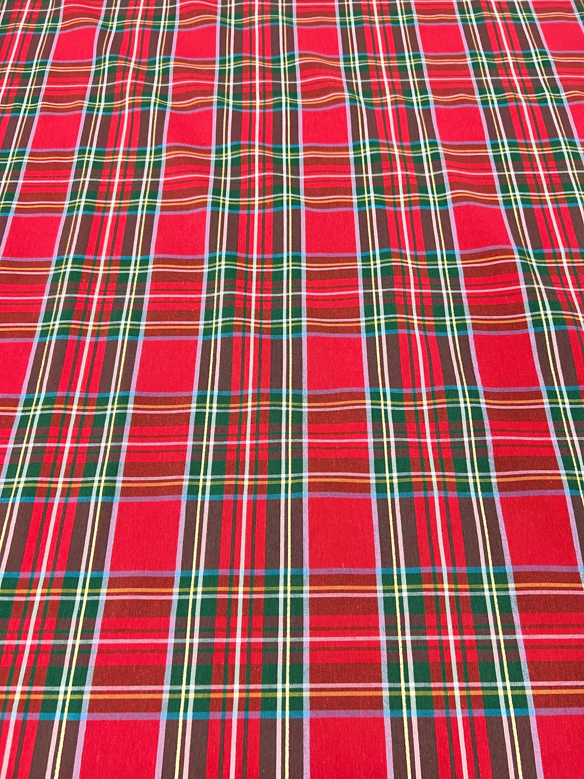 Tessuto Cotone Tartan Tinto in Filo