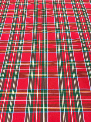 Tessuto Cotone Tartan Tinto in Filo