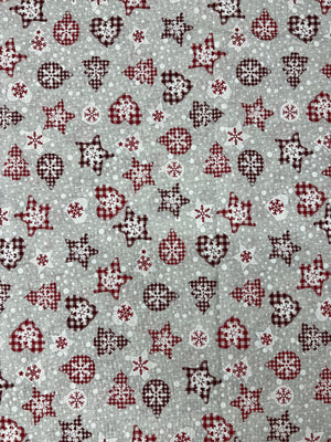 Scampolo Cotone Arredo Natalizio Stelline 260 x 280