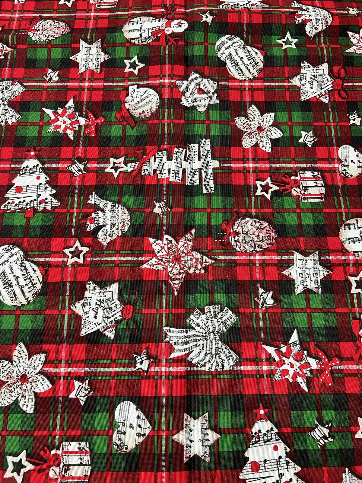 Scampolo Cotone Arredo Natalizio Tartan Festivo 260 x 280