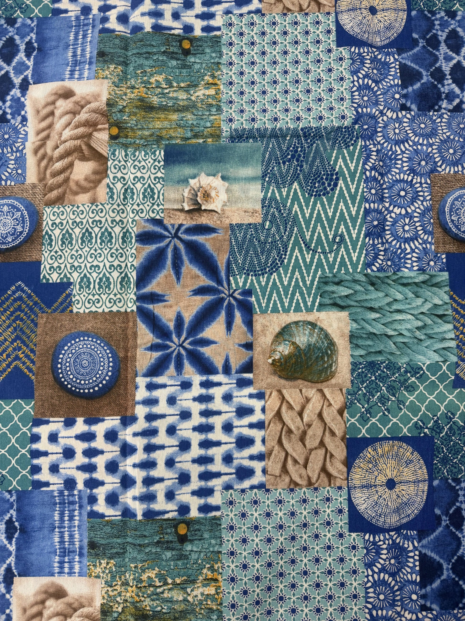 Scampolo Cotone Arredo Fantasia Marina Patchwork