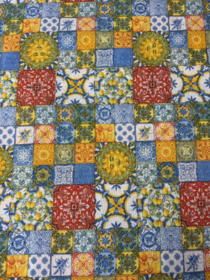 Scampolo Cotone Arredo Fantasia Vietri Patchwork