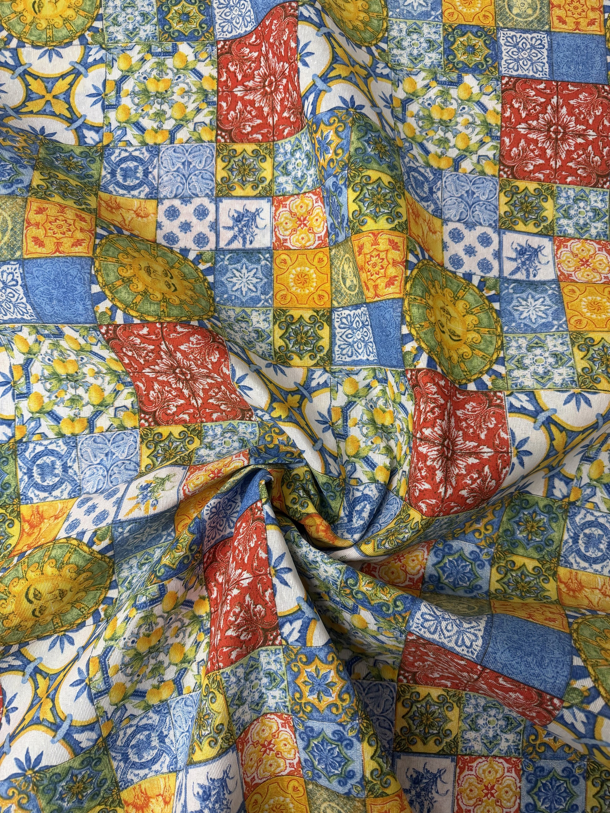 Scampolo Cotone Arredo Fantasia Vietri Patchwork