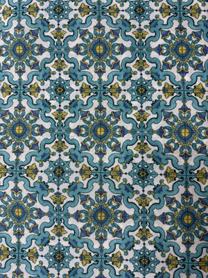 Scampolo Cotone Arredo Fantasia Maioliche