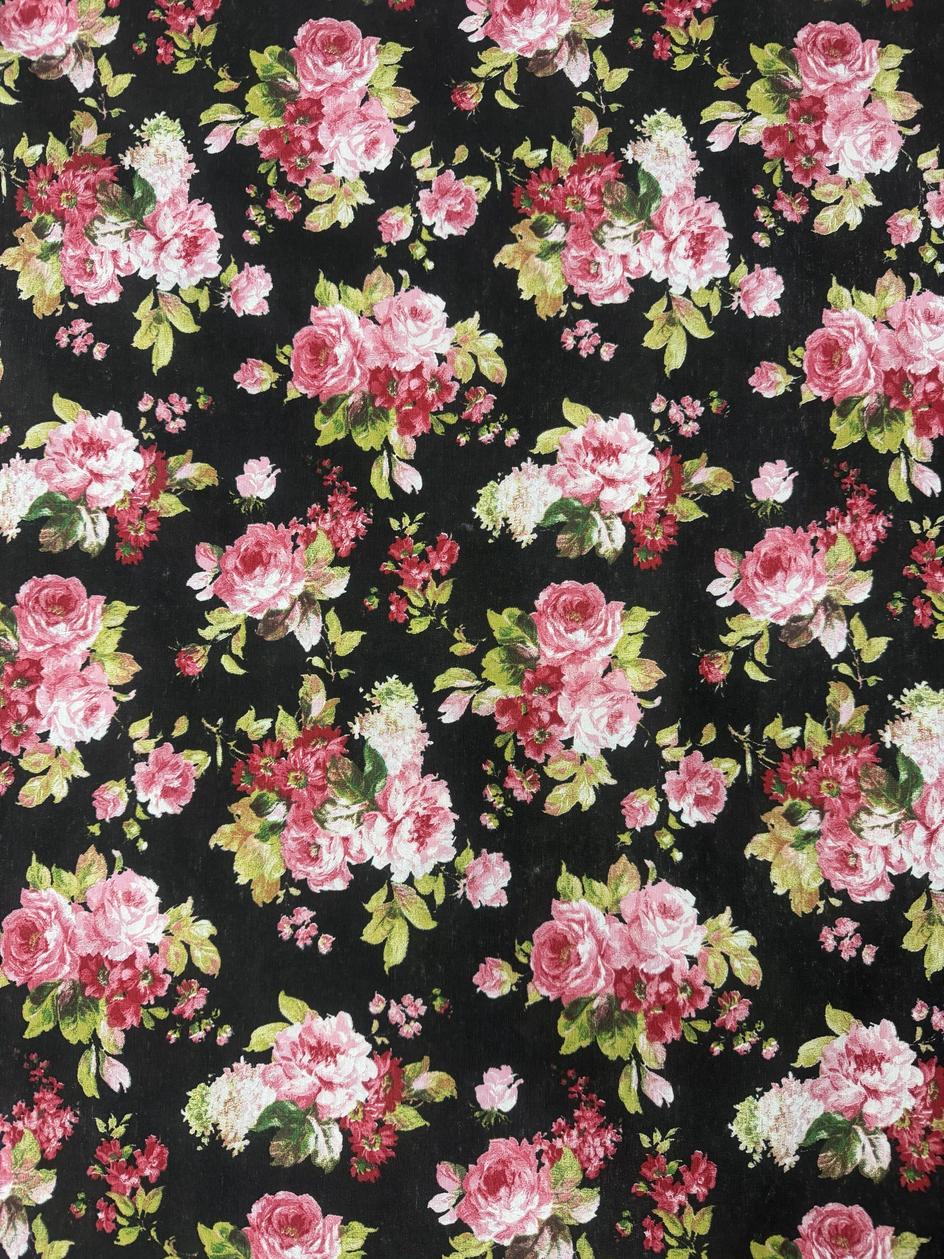 Scampolo Cotone Arredo Fiore Rosa