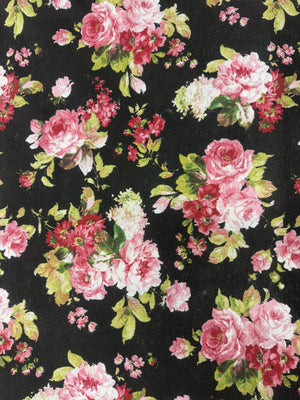 Scampolo Cotone Arredo Fiore Rosa