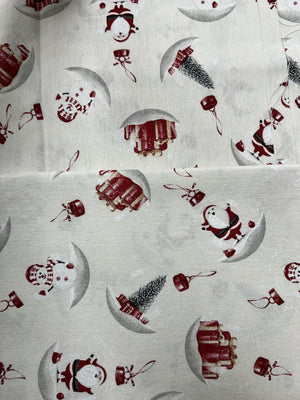 Scampolo Cotone Arredo Neve Natalizia
