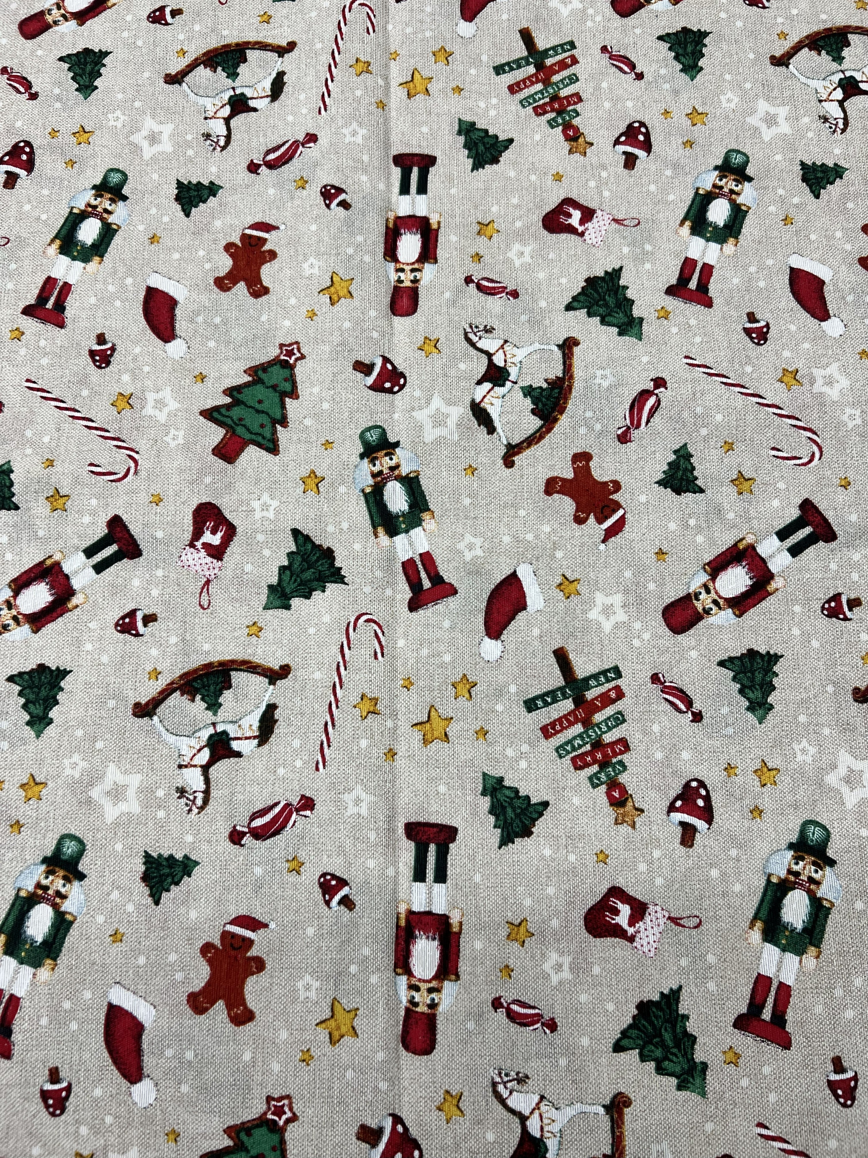 Scampolo Cotone Arredo  Schiaccianoci Natalizio