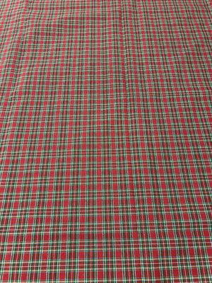 Scampolo Cotone Arredo Natalizio Tartan Tinto in Filo 260 x 280