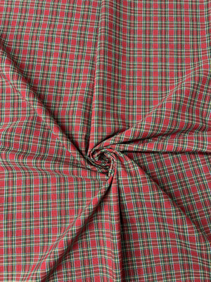 Scampolo Cotone Arredo Natalizio Tartan Tinto in Filo 260 x 280