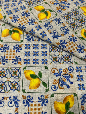 Scampolo Cotone Arredo Lemon Decò