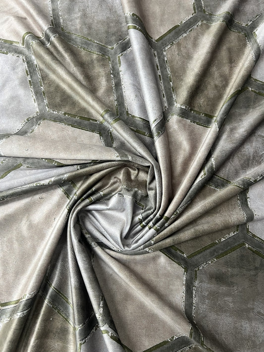 Scampolo Tessuto Velluto Exagon 260x300cm