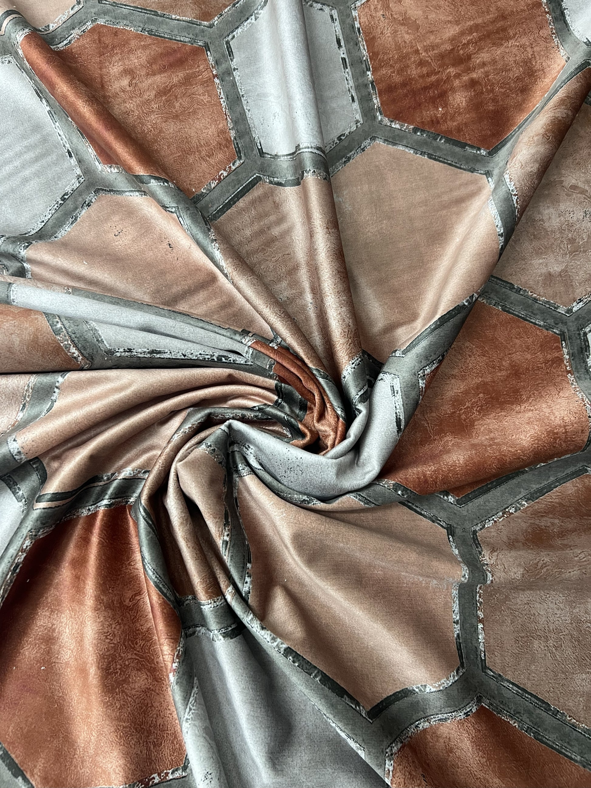 Scampolo Tessuto Velluto Exagon 260x300cm