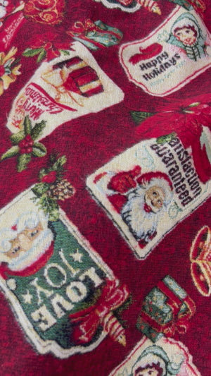 Scampolo Tessuto Gobelin Jacquard Natalizio